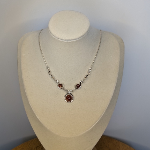 Baltic Amber S925 Sterling Silver Necklace - Picture 2 of 7